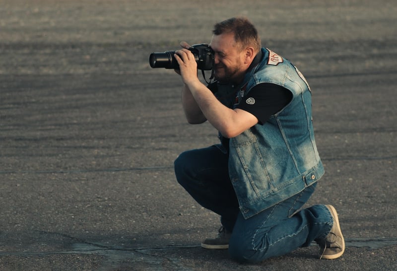 Paparazzi capturing a celebrity